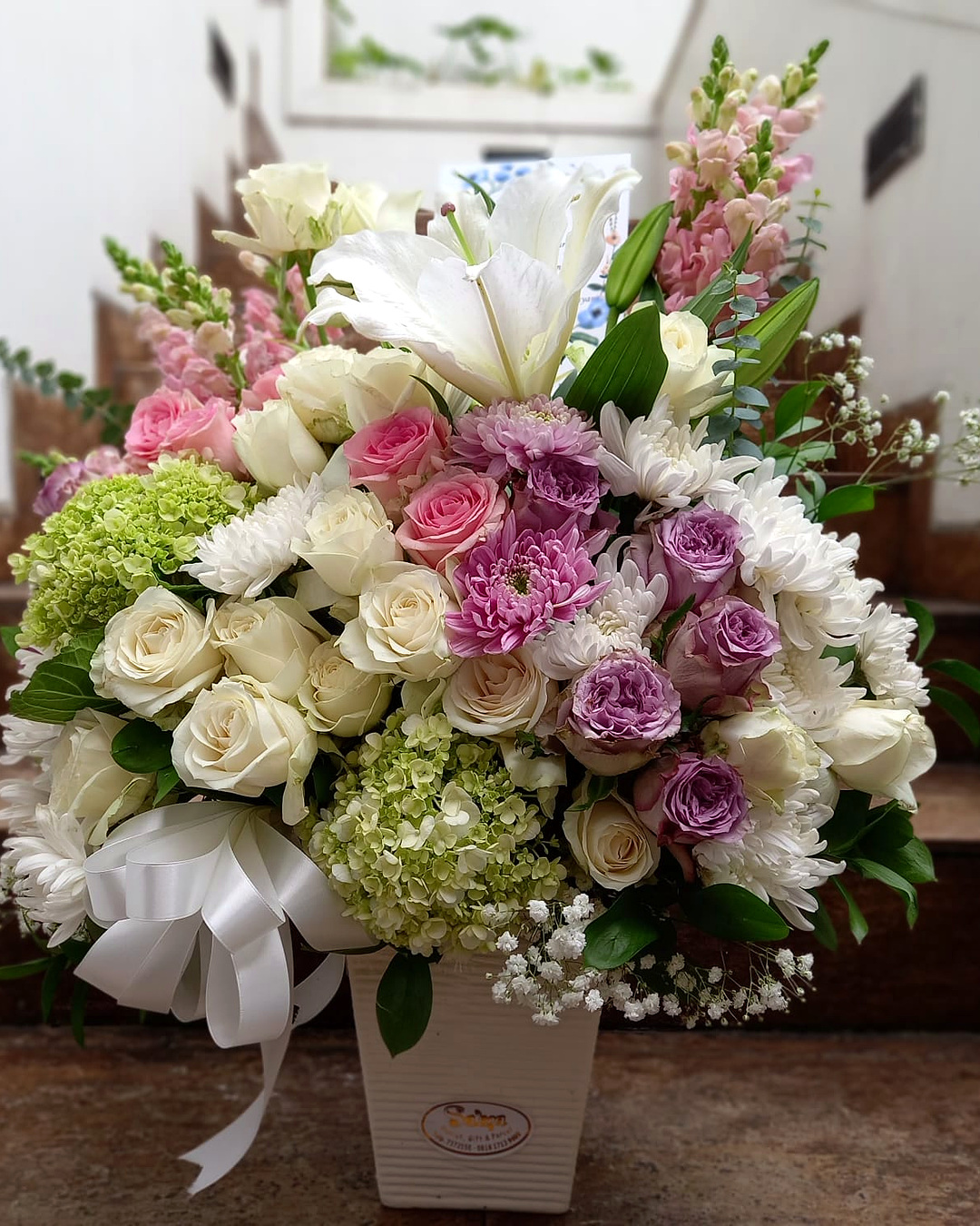 Pastel White Lilac Arrangement