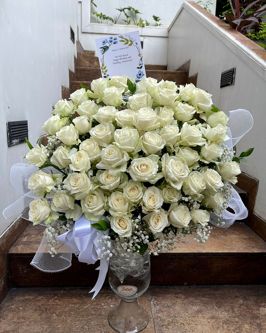 Luxury All White Roses